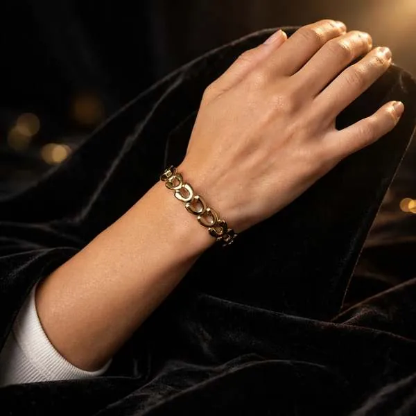 Textured Link Chain Bracelet